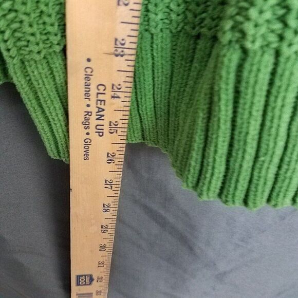 Aerie XS Green Chenille Turtleneck Sweater Fuzzy Cozy Spring Green Sweater XS - Picture 4 of 13